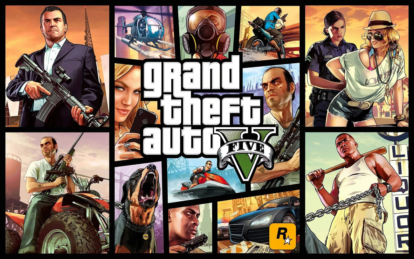 Canvas Painting Wall Picture Print Modern Video Game Grand Theft Auto Poster For Gamer Living Room Home Decor Frameless
