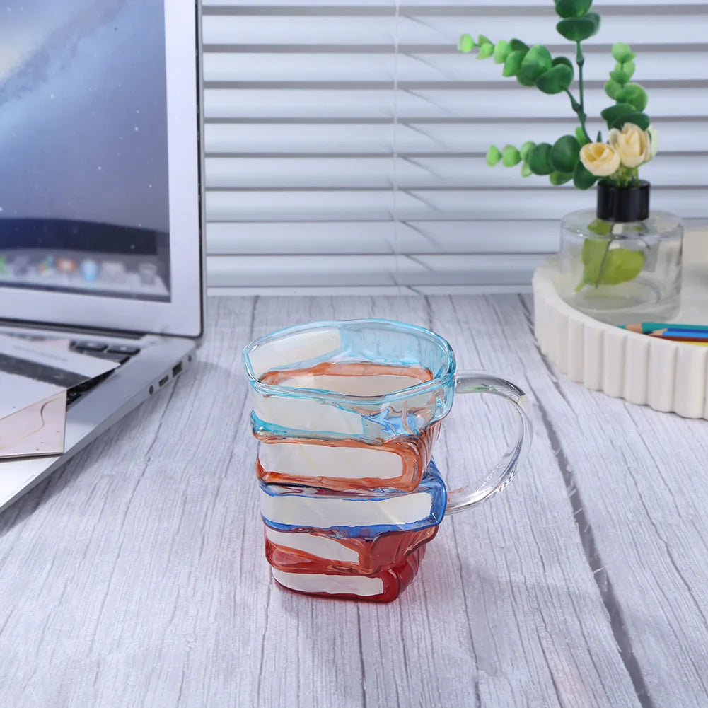 3D Painted Book Mug Wear Resist Unique Handmade Drink Cup Multi-Purpose Novelty Water Mug for Beer Wine Juice Tea Coffee