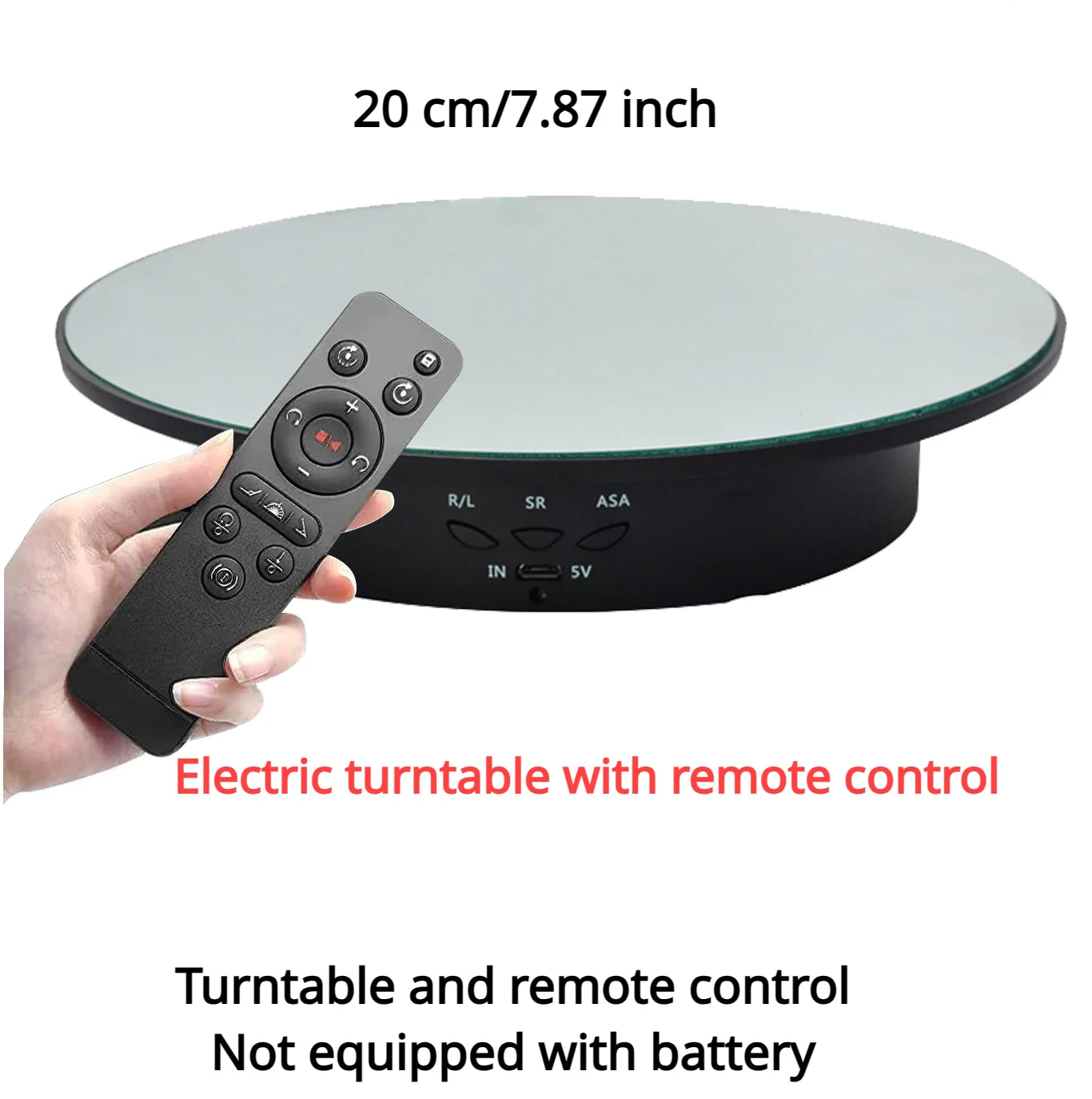 Photography Turntable Electric Rotating Display Stand 360 Degree with Remote Control Motorized Turntable for Photos or Videos