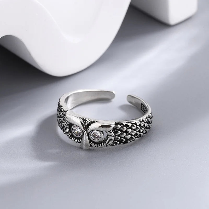 925 Sterling Silver Owl Zircon Woman Rings Wedding Fine Jewelry Best Sellers 2022 Products  GaaBou Jewellery