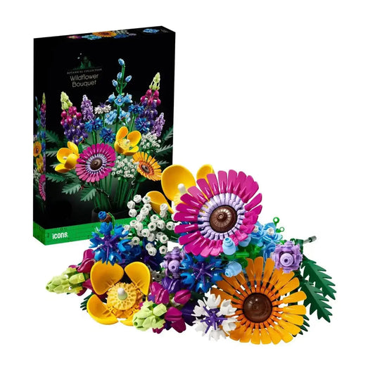 Creative New 'ICONS Eternal Flowers Bouquet 10313 Building Block Set, Plant Home Decor Toys Girls Birthday Gifts Romantic Toys