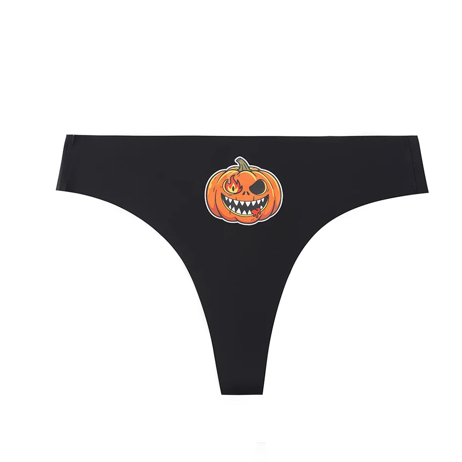 3PCS Halloween Women's Panties Charming Thongs Female Breathable Soft Sexy Lingerie