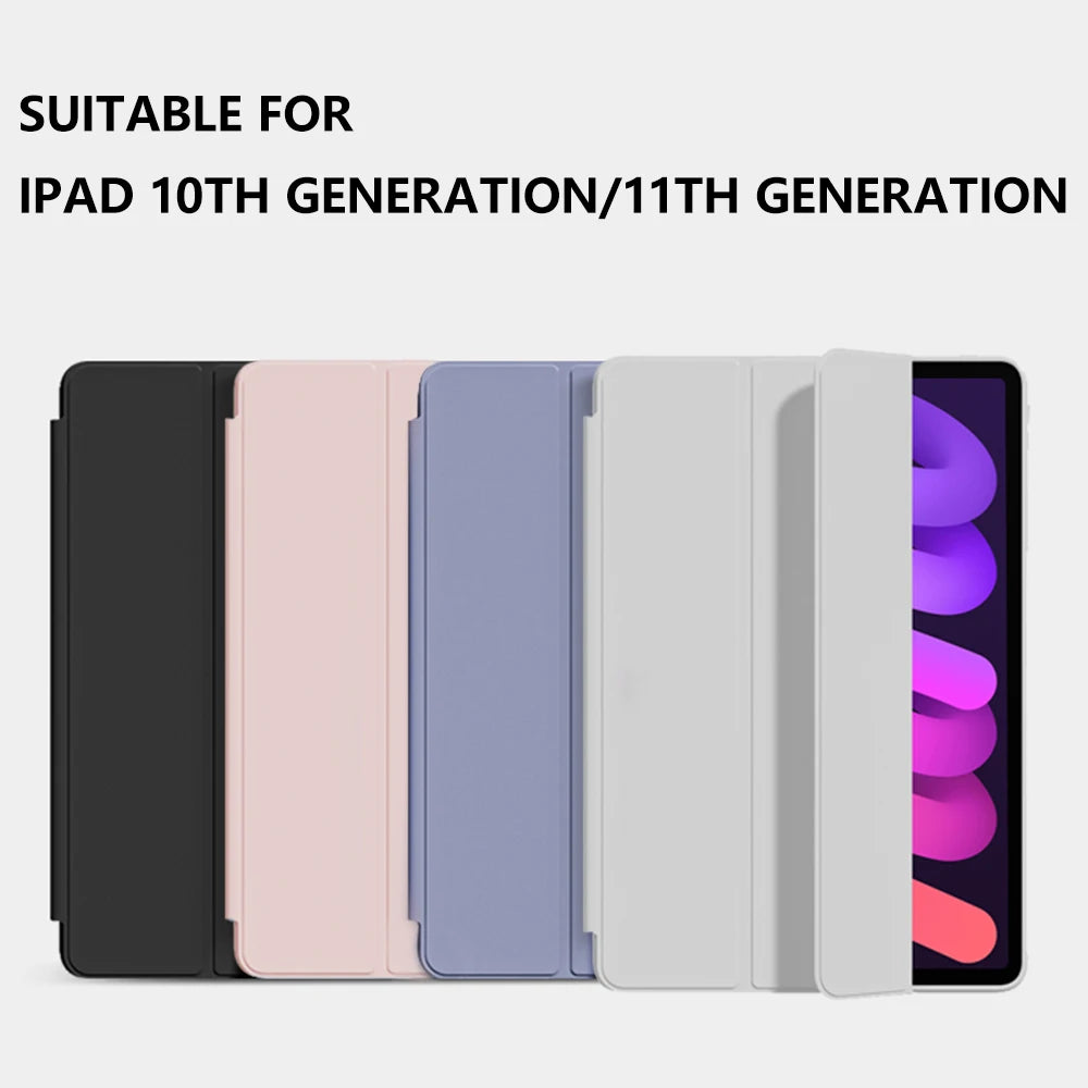 Case For iPad 11 2025 a16 11inch TPU Tri-Fold Magnetic Stand Tablet Cover Funda For iPad 11th Generation Case A3355 A3356 A3354