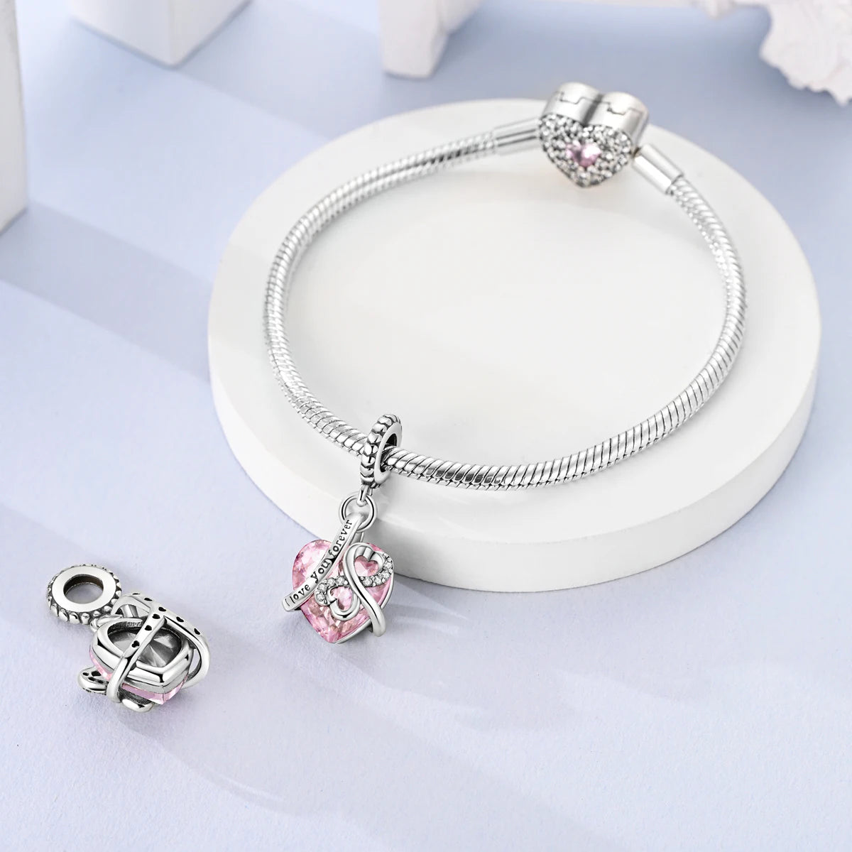Original Charms 925 Silver Plated Bee Moon Star Pendant Fit Bracelet Making For Woman Fashion Jewelry