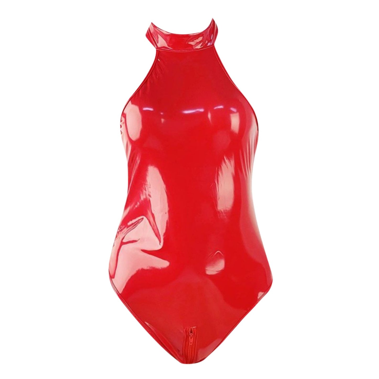 Sexy Patent Leather Bodysuit For Women
