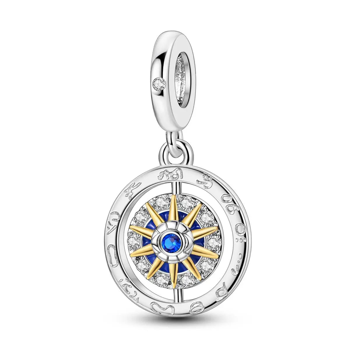 Original Charms 925 Silver Plated Bee Moon Star Pendant Fit Bracelet Making For Woman Fashion Jewelry