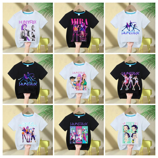 KPop Demon Hunters Rumi Zoey Mira Neck T-shirt Print