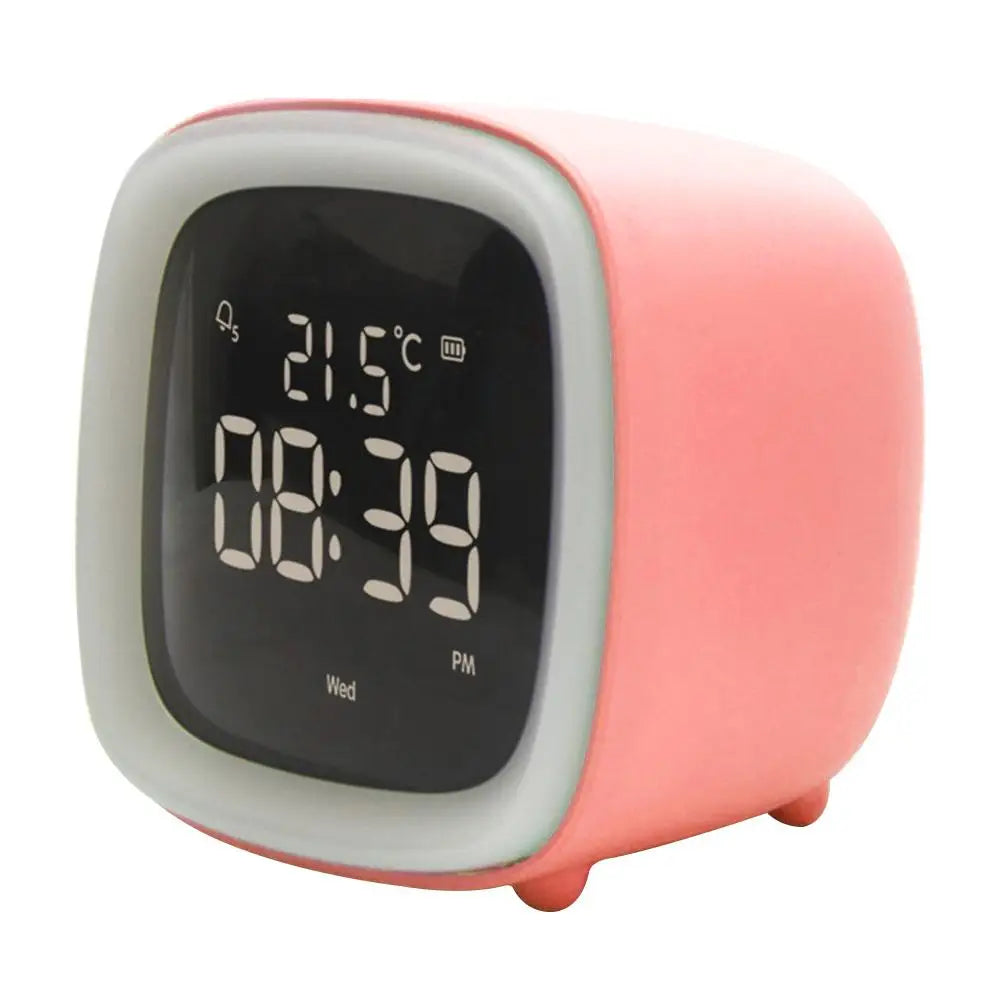 Cartoon Rabbit Deer Ear Alarm Clock Rechargeable Digital Display LED Nigh Light Table Clock Wall Clock Living Room LED Clock