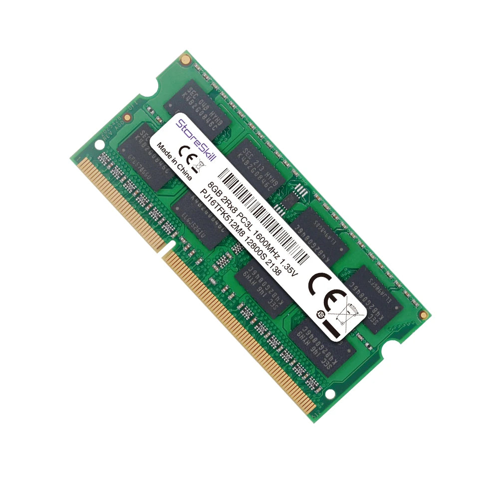 StoreSkill  Memory DDR3L Notebook 4GB 8GB 10600 1333 12800 1600 for DDR3 Laptop Ram SODIMM Memoria