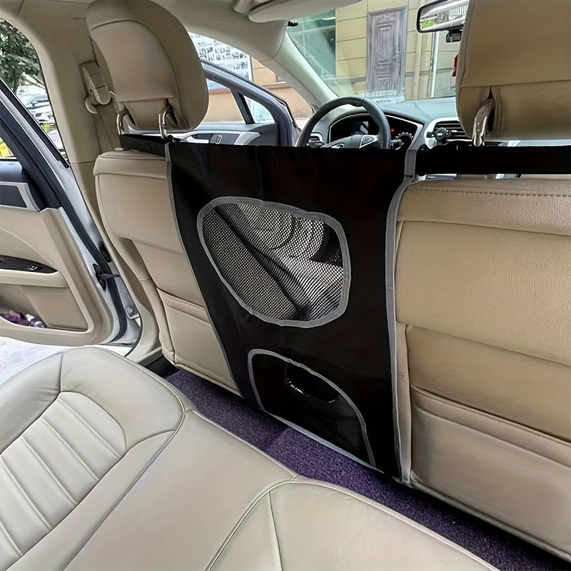 1pc Premium Pet Car Safety Net Barrier - Durable & Easy Install - Keeps Pets Secure in Backseat