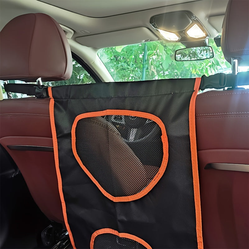 1pc Premium Pet Car Safety Net Barrier - Durable & Easy Install - Keeps Pets Secure in Backseat