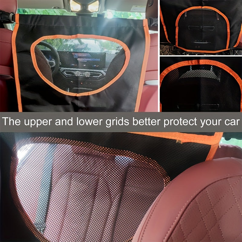 1pc Premium Pet Car Safety Net Barrier - Durable & Easy Install - Keeps Pets Secure in Backseat