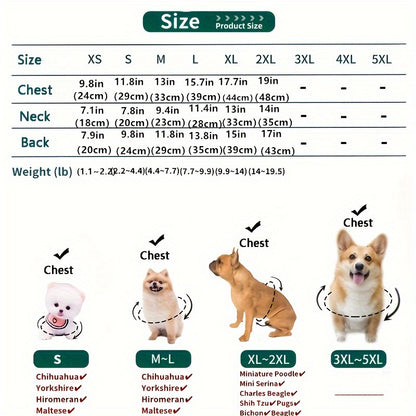 Adorable Holiday Pet Shirt - Christmas Shirts for Small, Cute Dogs and Cats, Festive Clothing Gifts for Pets