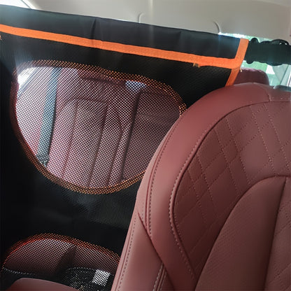 1pc Premium Pet Car Safety Net Barrier - Durable & Easy Install - Keeps Pets Secure in Backseat