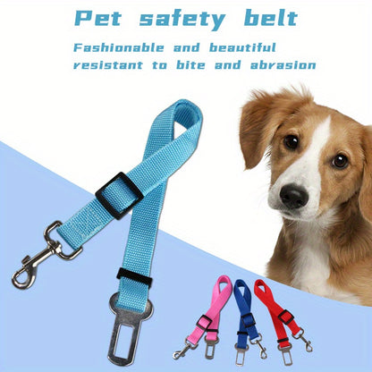 Retractable Dog Seat Belt for Safe Car Travel - Adjustable, Comfortable Harness and Leash - Ideal for Securing Pets on the Move