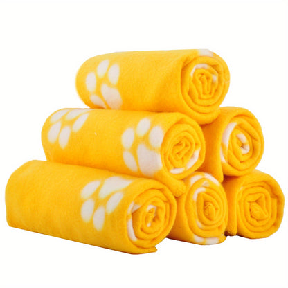 Keep Your Furry pets Cozy with this 6-Pack of Warm Paw Print Dog Blanket Bed Covers!
