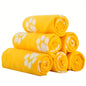 Keep Your Furry pets Cozy with this 6-Pack of Warm Paw Print Dog Blanket Bed Covers!