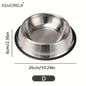 Stainless Steel Pet Bowls, Anti-Slip Rubber Rings, Pet Food Bowls, Cat Bowls, Dog Bowls, Drinking Basins, Pet Supplies, Suitable for Pets Of Different Sizes