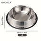 Stainless Steel Pet Bowls, Anti-Slip Rubber Rings, Pet Food Bowls, Cat Bowls, Dog Bowls, Drinking Basins, Pet Supplies, Suitable for Pets Of Different Sizes