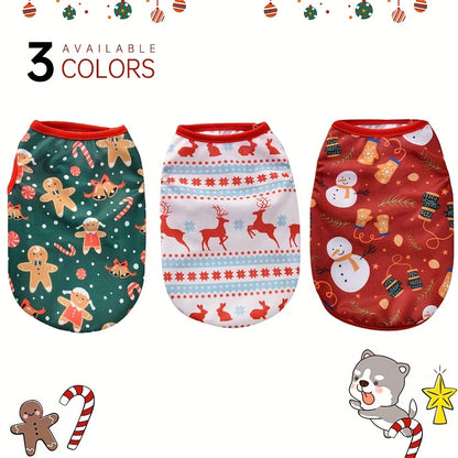 Adorable Holiday Pet Shirt - Christmas Shirts for Small, Cute Dogs and Cats, Festive Clothing Gifts for Pets