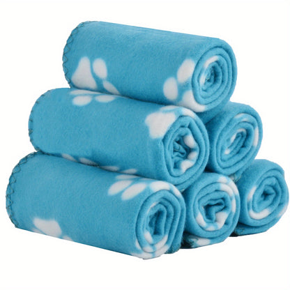 Keep Your Furry pets Cozy with this 6-Pack of Warm Paw Print Dog Blanket Bed Covers!