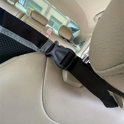 1pc Premium Pet Car Safety Net Barrier - Durable & Easy Install - Keeps Pets Secure in Backseat