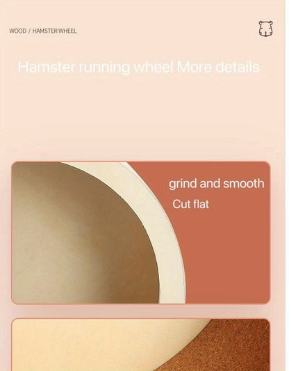 Silent Wooden Hamster Exercise Wheel - Ideal For Small Pets Like Hamsters, Gerbils, Mice, And Guinea Pigs - Promotes Healthy Exercise And Mental Stimulation