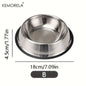 Stainless Steel Pet Bowls, Anti-Slip Rubber Rings, Pet Food Bowls, Cat Bowls, Dog Bowls, Drinking Basins, Pet Supplies, Suitable for Pets Of Different Sizes