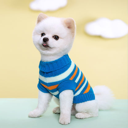 Adorable Striped Sweater for Toy and Small Dogs, Cats - Warm, Cozy, and Soft Autumn and Winter Apparel for Pets - Perfect for Outdoor Play and Indoor Relaxation