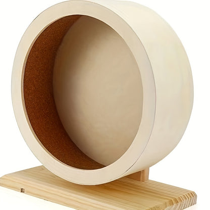 Silent Wooden Hamster Exercise Wheel - Ideal For Small Pets Like Hamsters, Gerbils, Mice, And Guinea Pigs - Promotes Healthy Exercise And Mental Stimulation