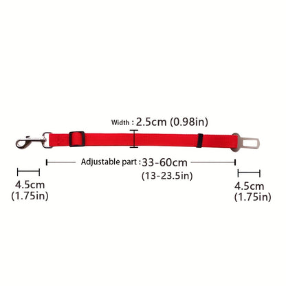 Retractable Dog Seat Belt for Safe Car Travel - Adjustable, Comfortable Harness and Leash - Ideal for Securing Pets on the Move