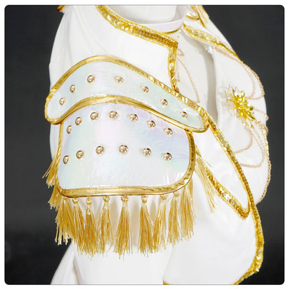 KPop Rumi Mira Zoey White Singing Suit Women Halloween Carnival Party Role Playing Outfit Halloween Carnival Cosplay Costume
