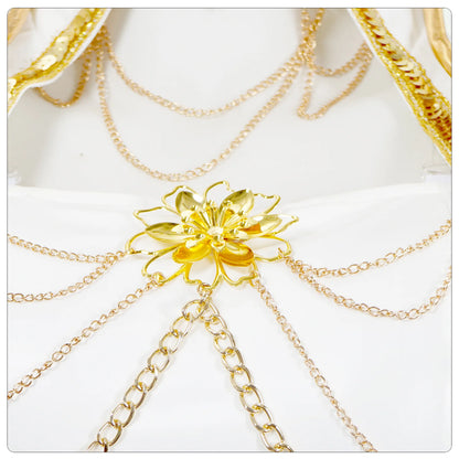 KPop Rumi Mira Zoey White Singing Suit Women Halloween Carnival Party Role Playing Outfit Halloween Carnival Cosplay Costume