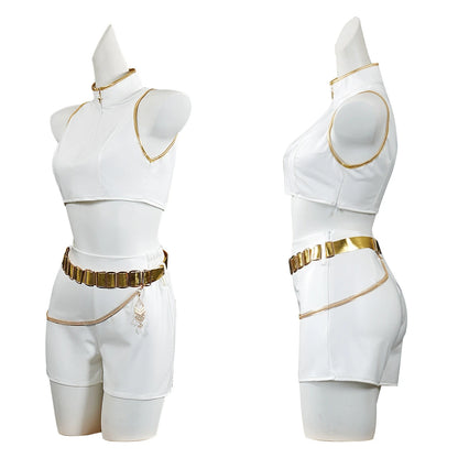 KPop Rumi Mira Zoey White Singing Suit Women Halloween Carnival Party Role Playing Outfit Halloween Carnival Cosplay Costume