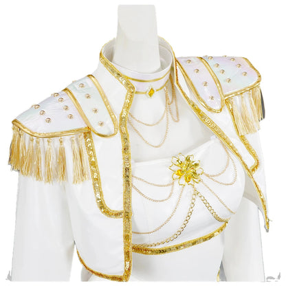 KPop Rumi Mira Zoey White Singing Suit Women Halloween Carnival Party Role Playing Outfit Halloween Carnival Cosplay Costume