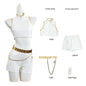 KPop Rumi Mira Zoey White Singing Suit Women Halloween Carnival Party Role Playing Outfit Halloween Carnival Cosplay Costume