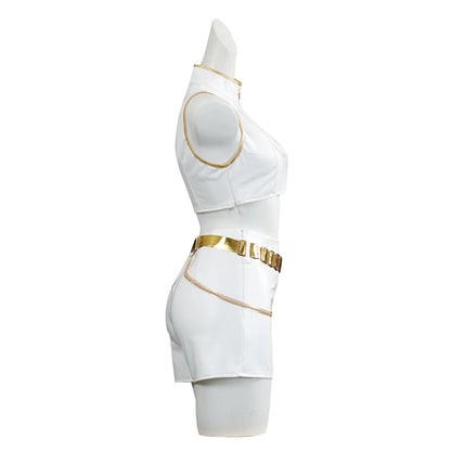 KPop Rumi Mira Zoey White Singing Suit Women Halloween Carnival Party Role Playing Outfit Halloween Carnival Cosplay Costume