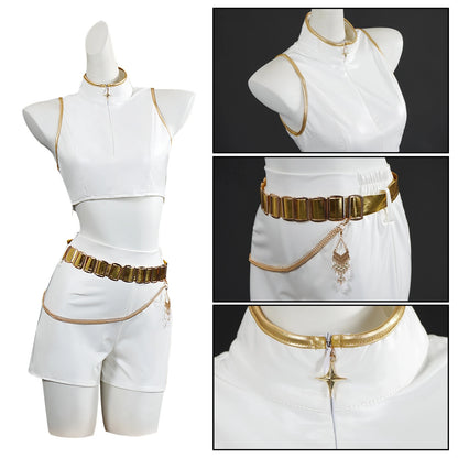 KPop Rumi Mira Zoey White Singing Suit Women Halloween Carnival Party Role Playing Outfit Halloween Carnival Cosplay Costume
