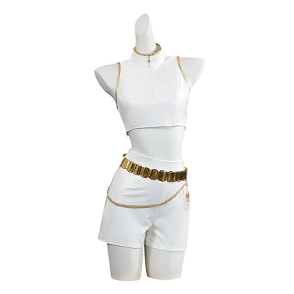 KPop Rumi Mira Zoey White Singing Suit Women Halloween Carnival Party Role Playing Outfit Halloween Carnival Cosplay Costume