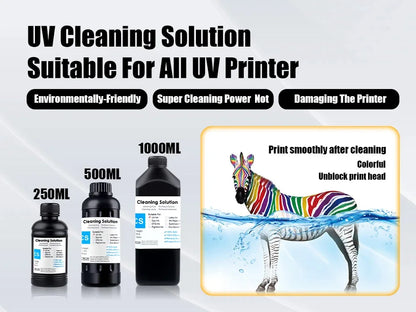 500ML/Bottle UV Cleaning Liquid Precoating Additive Viscosity For Epson R290 R330 L800 1390 1400 For All UV Inkjet Printhead