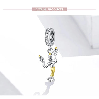 WOSTU Hot Sale 925 Sterling Silver Colock Pendant Magic Can Dangle Charm fit Original Bracelet & Necklace Fine Jewelry Gift