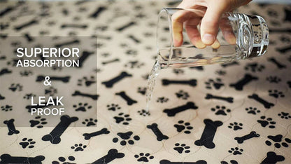 ZK20 Reusable Pet Urine Pad Washable Dog Cat Diaper Mat 3 Layer Absorbent Dogs Diapers Pads Bone Paw Print For Sofa Bed Floor