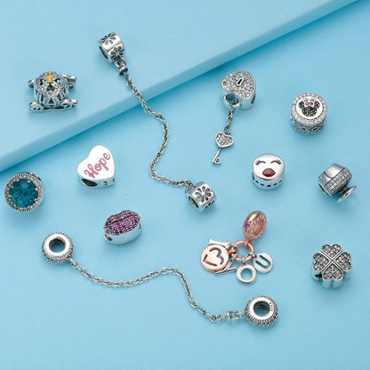 FC Jewelry Fit Original Charm Bracelet 925 Silver 18th 30th 40th Birthday Number Rose Flower Bead For Making Daughter Berloque