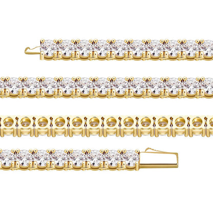 TOPGRILLZ New 3-6MM Tennis Chain with Spring Clasp Men's Hip hop Jewelry 925 Sterling Silver Bling Iced Out CZ Bracelet For Gift
