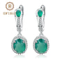 Gem's Ballet 5.15Ct Natural Green Agate Vintage Earrings 925 Sterling Silver Gemstone Drop Earrings For Women Fine Jewelry