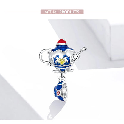 WOSTU Hot Sale 925 Sterling Silver Colock Pendant Magic Can Dangle Charm fit Original Bracelet & Necklace Fine Jewelry Gift