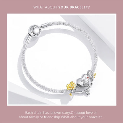 WOSTU Hot Sale 925 Sterling Silver Colock Pendant Magic Can Dangle Charm fit Original Bracelet & Necklace Fine Jewelry Gift