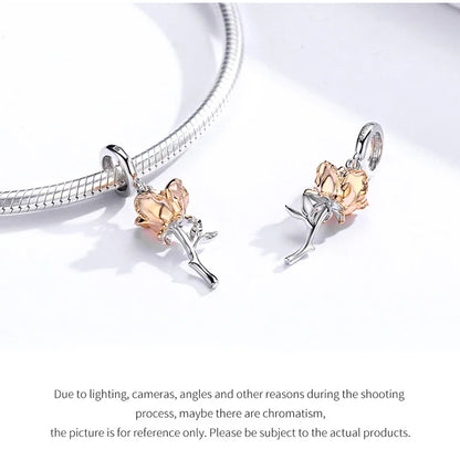 WOSTU Hot Sale 925 Sterling Silver Colock Pendant Magic Can Dangle Charm fit Original Bracelet & Necklace Fine Jewelry Gift