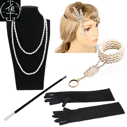 Sexy Sequin Bead Dress Host Retro Banquet Party Stage Nightclub Gatsby Tassel Dress