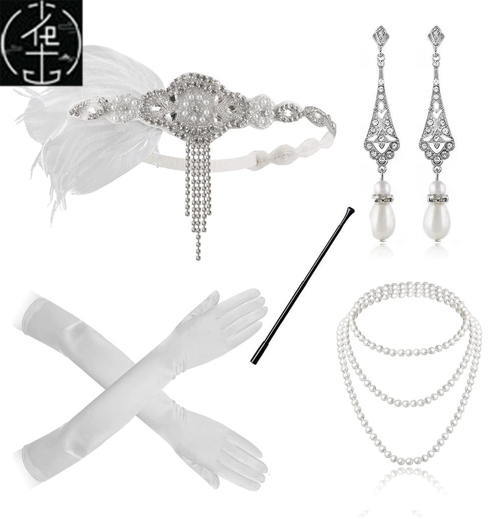 Sexy Sequin Bead Dress Host Retro Banquet Party Stage Nightclub Gatsby Tassel Dress